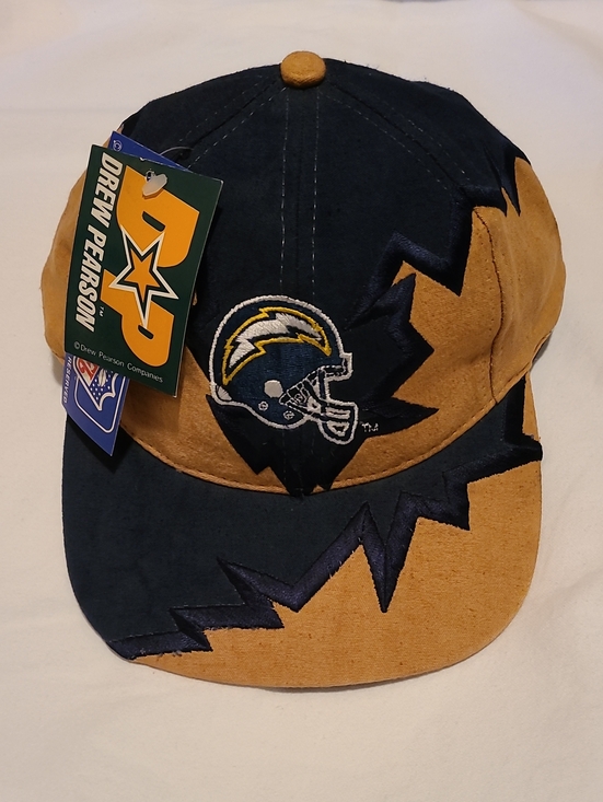 Drew Pearson Headwear Other - Vintage Drew Pearson San Diego Chargers Jagged Edge Hat Cap Blue Tan NWT Logo